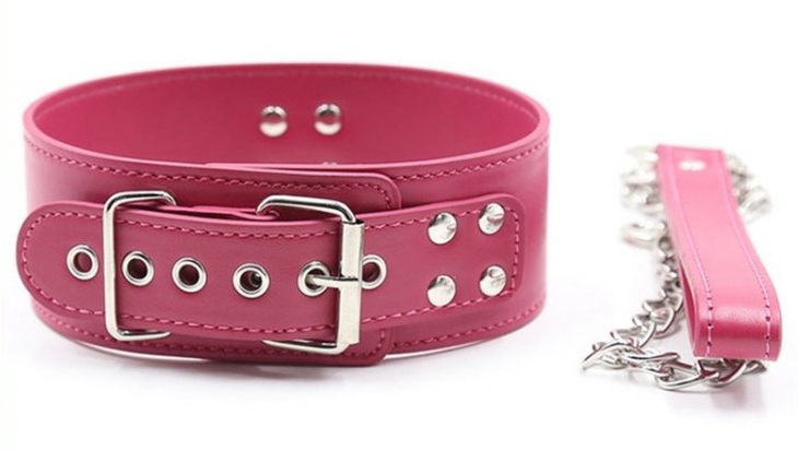 collier laisse pin lock fuchsia
