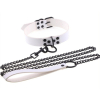 collier laisse punk blanc