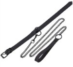 collier laisse punk noir 1