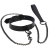 collier laisse punk noir
