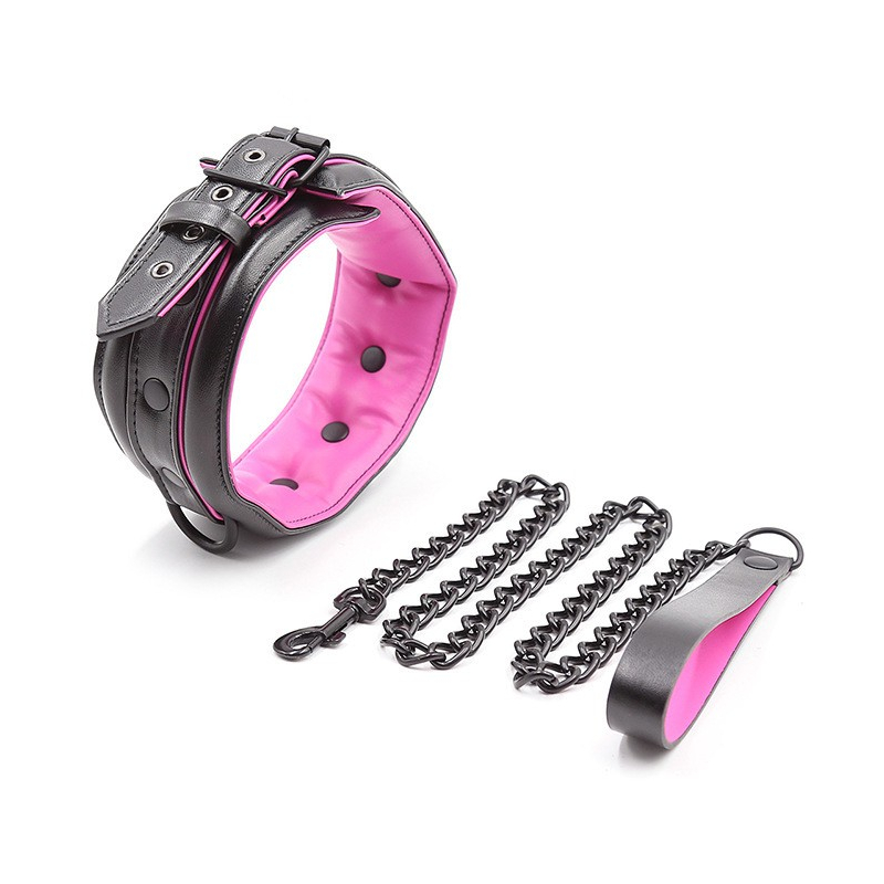 collier laisse rose 2