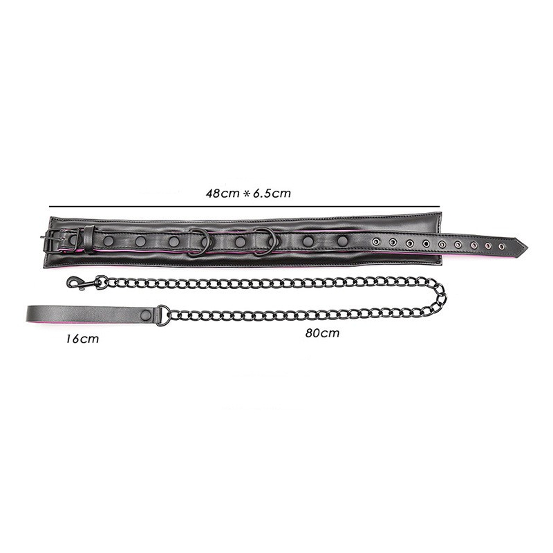 collier laisse rose 3