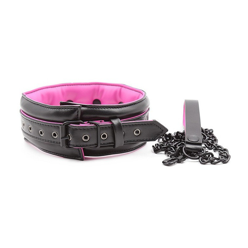 collier laisse rose