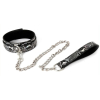 collier laisse snakine noir argente