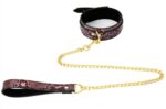 collier laisse snakine noir rose 1