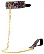 collier laisse snakine noir rose