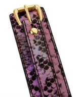 collier laisse snakine noir rose 3