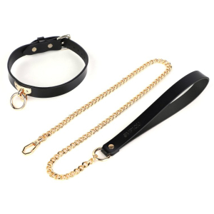 collier laisse tee ring noir
