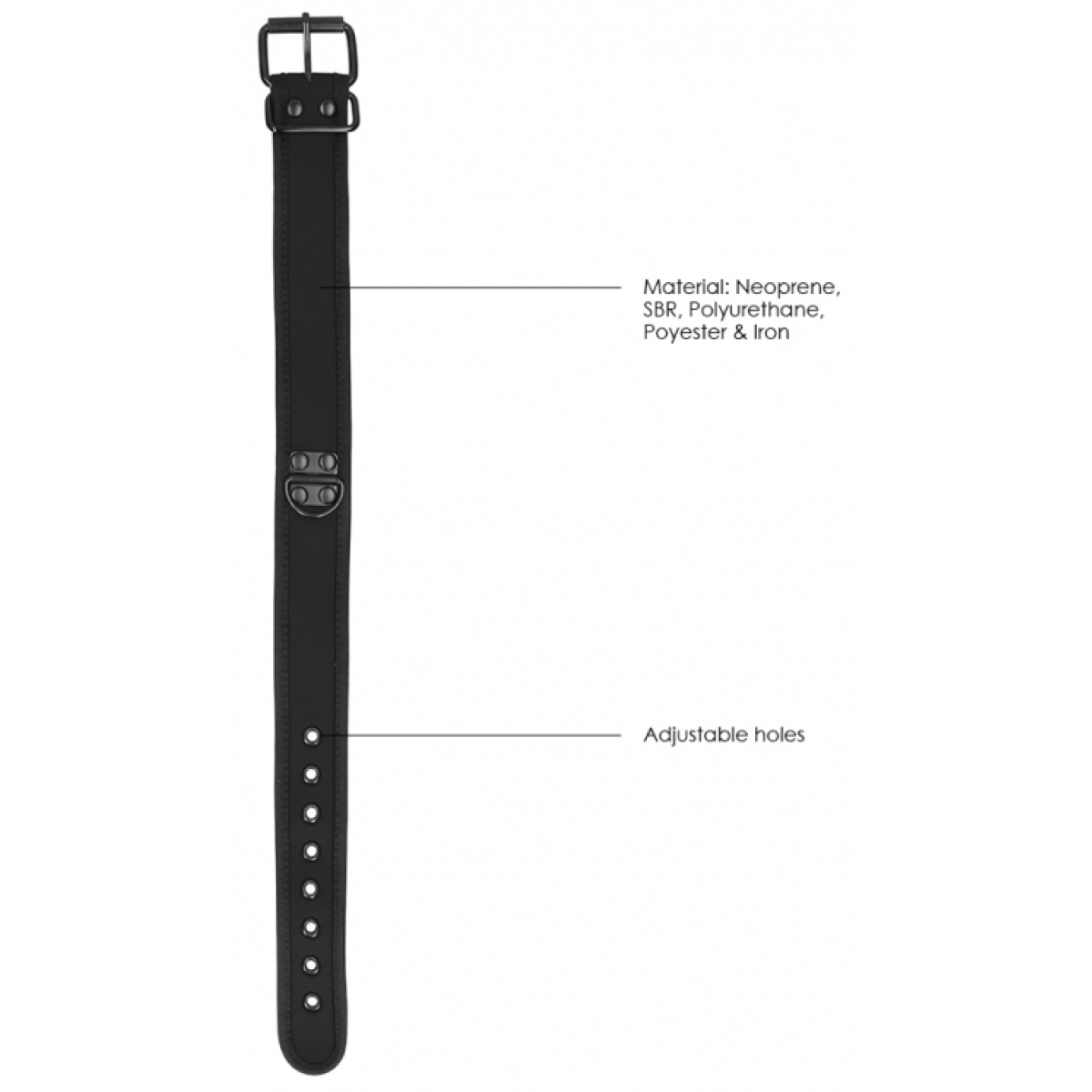 collier neoprene ouch puppy noir 4