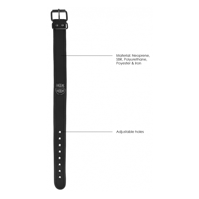 collier neoprene ouch puppy noir 4