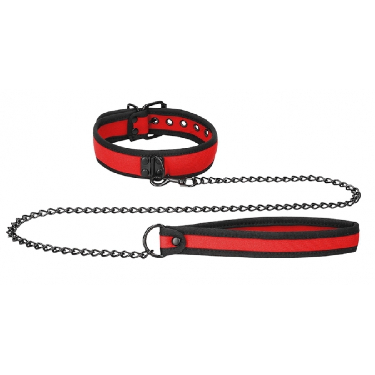 collier neoprene ouch puppy rouge