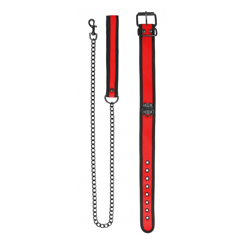 collier neoprene ouch puppy rouge 2