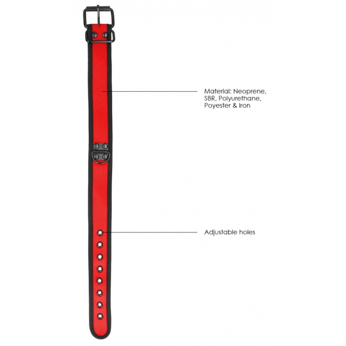 collier neoprene ouch puppy rouge 4