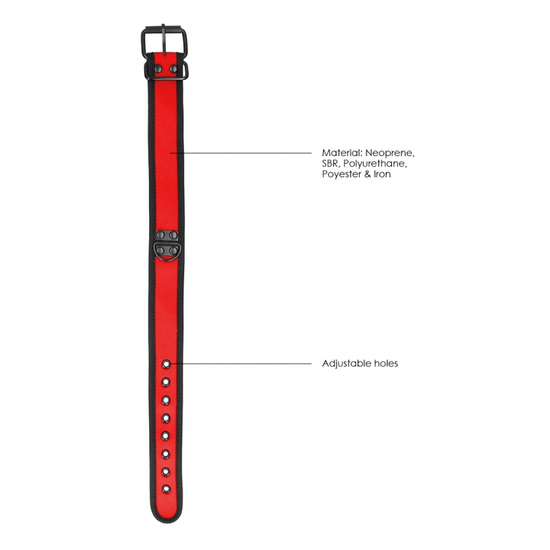 collier neoprene ouch puppy rouge 4