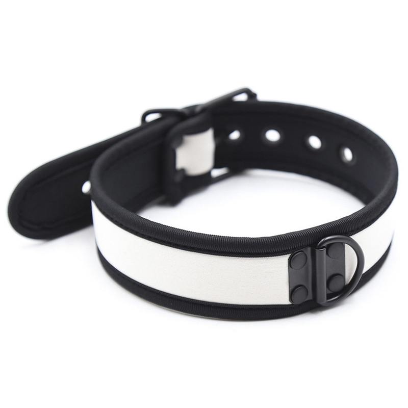 collier neoprene simply puppy blanc
