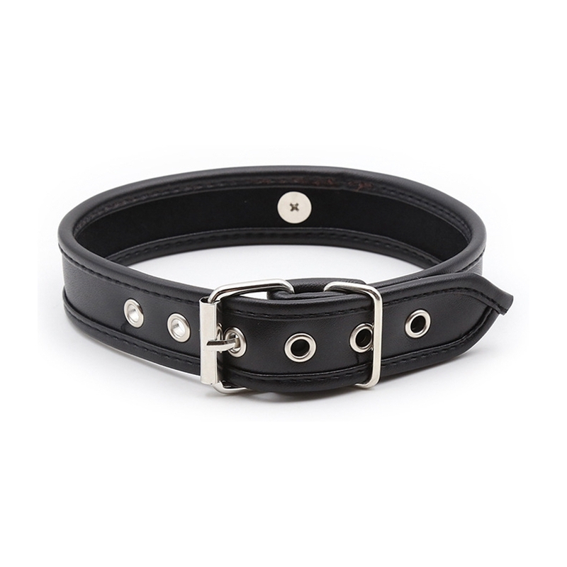 collier o ring simili noir 1