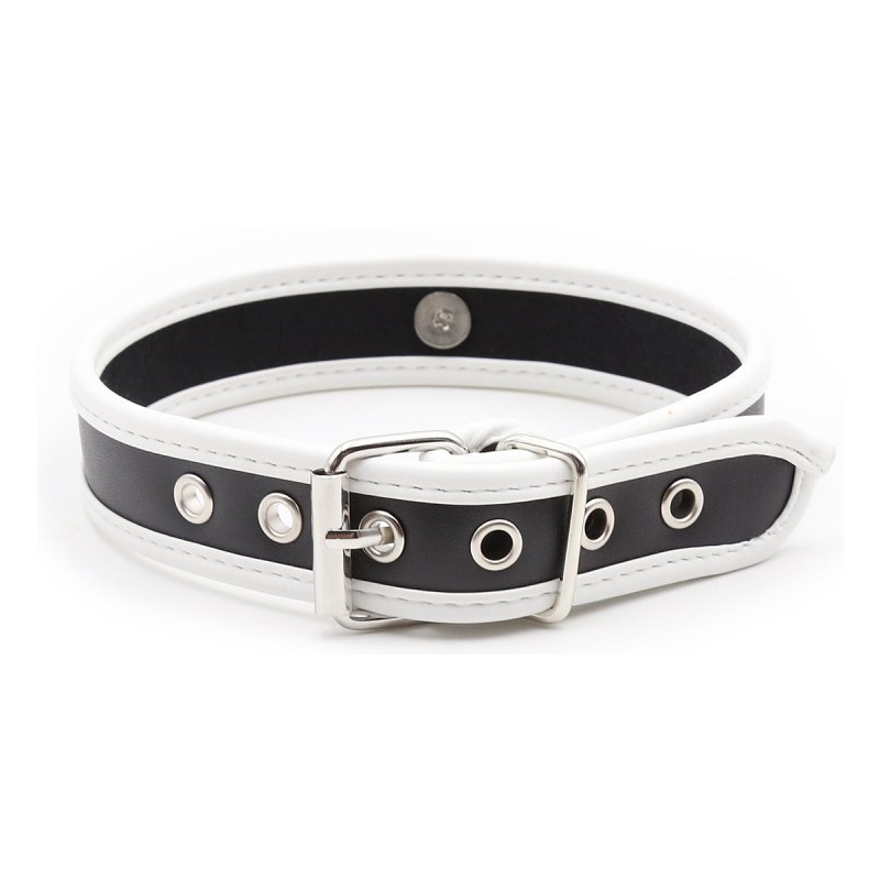 collier o ring simili noir blanc 1