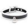 collier o ring simili noir blanc