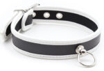 collier o ring simili noir blanc 2