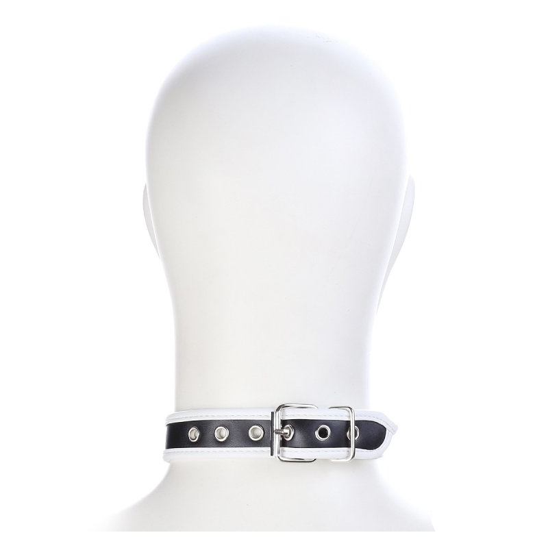 collier o ring simili noir blanc 3