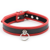 collier o ring simili noir rouge