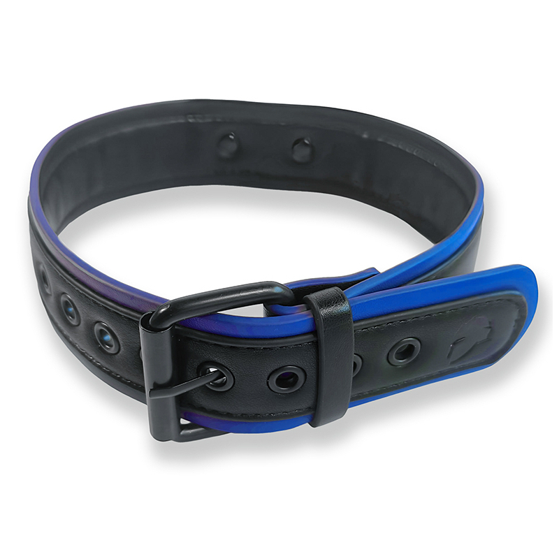 collier puppy collar noir bleu 1