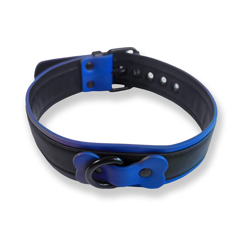 collier puppy collar noir bleu