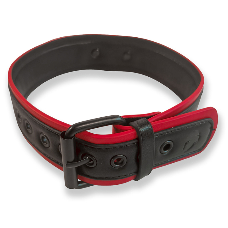 collier puppy collar noir rouge 1