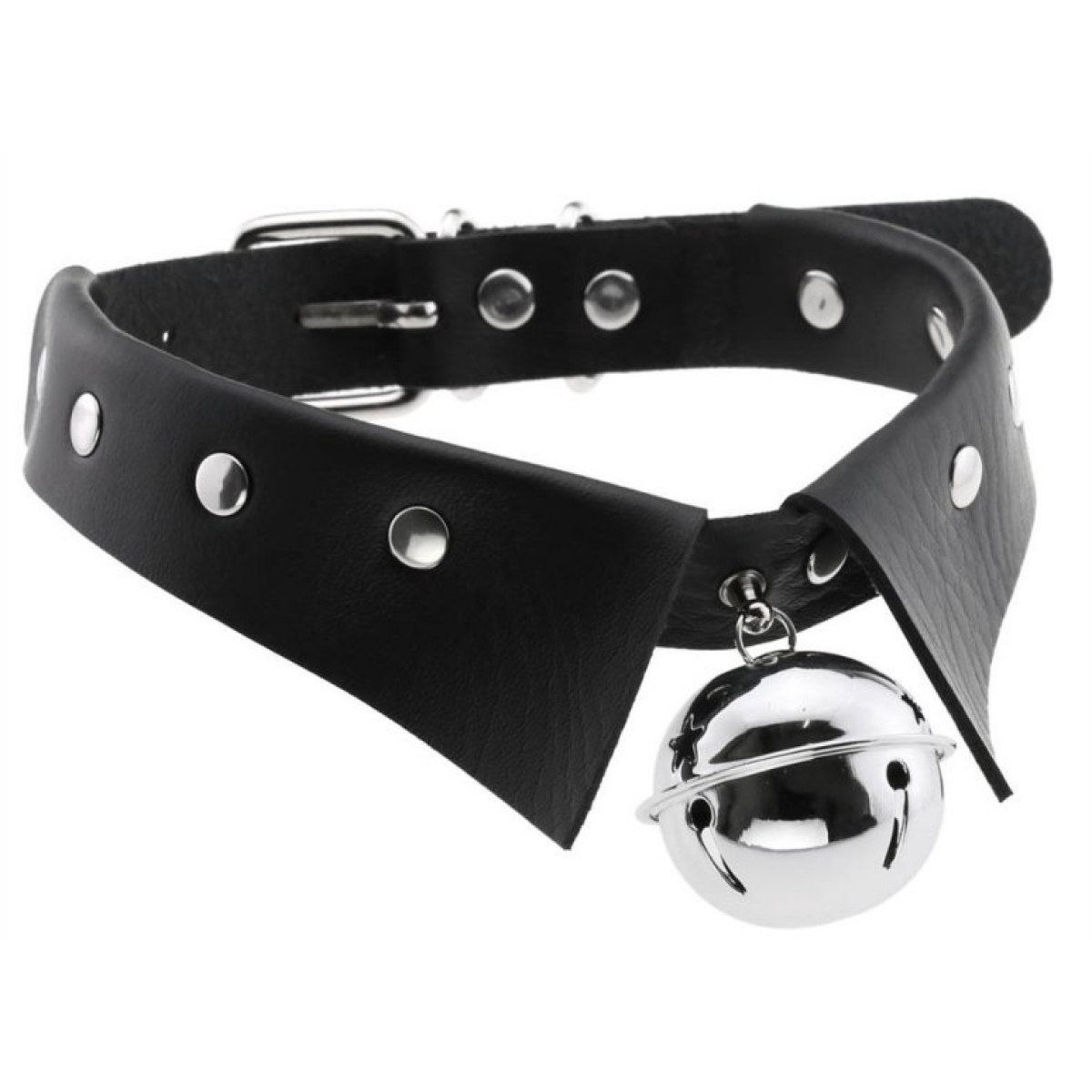 collier ras de cou avec grelot jing noir