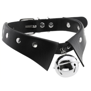 collier ras de cou avec grelot jing noir