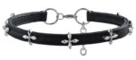 collier ras de cou fin cross flow noir 1