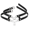 collier ras de cou pendant lock noir 1