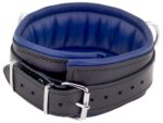 collier rembourre en cuir 3 anneaux d bleu 5