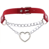 collier sexy heart chain rouge