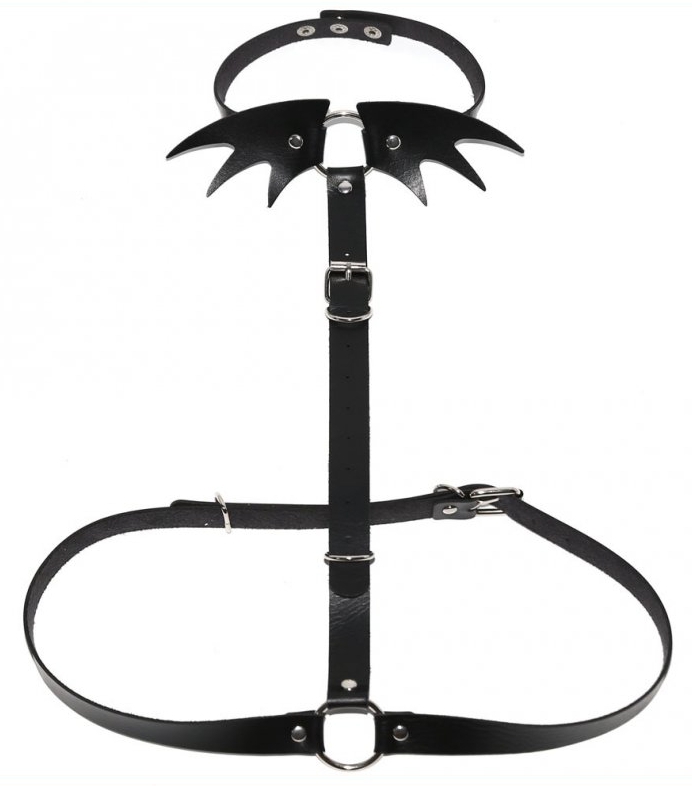 collier sm ceinture belt wing noir