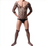 combi filet avec chaussettes noir