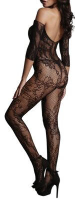 combi sexy lace sleeved noir 1