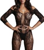 combi sexy lace sleeved noir 4