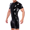 combi short en latex xrub avec zip noir 1