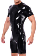 combi short en latex xrub avec zip noir 1
