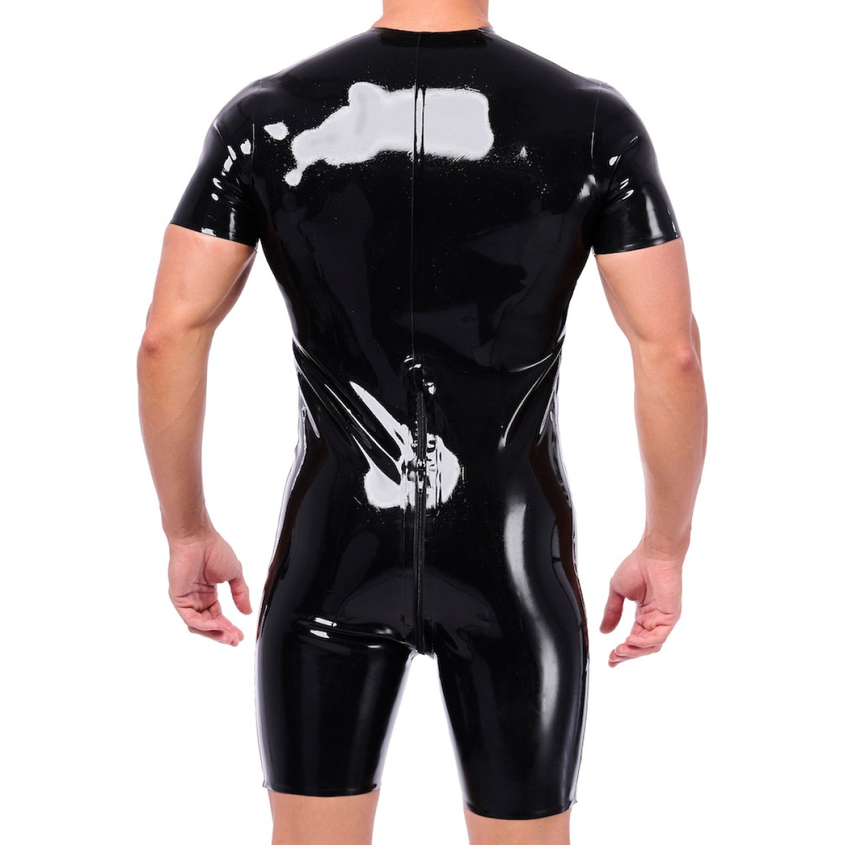 combi short en latex xrub avec zip noir 2