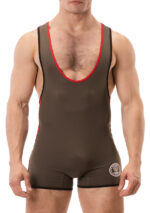 combi singlet allan kaki rouge