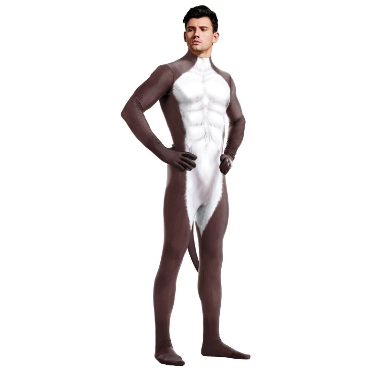 combinaison cosplay ane donkey blanc marron 2