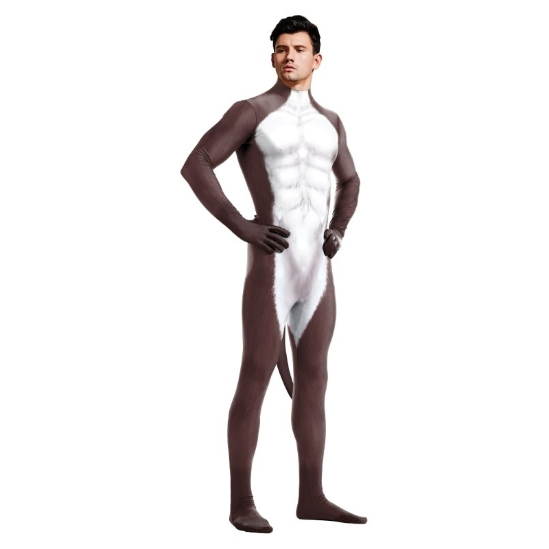 combinaison cosplay ane donkey blanc marron 2