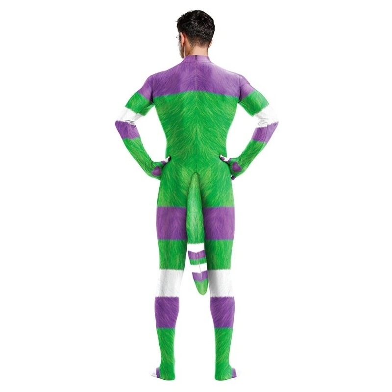 combinaison cosplay cartoon blanc vert violet 1