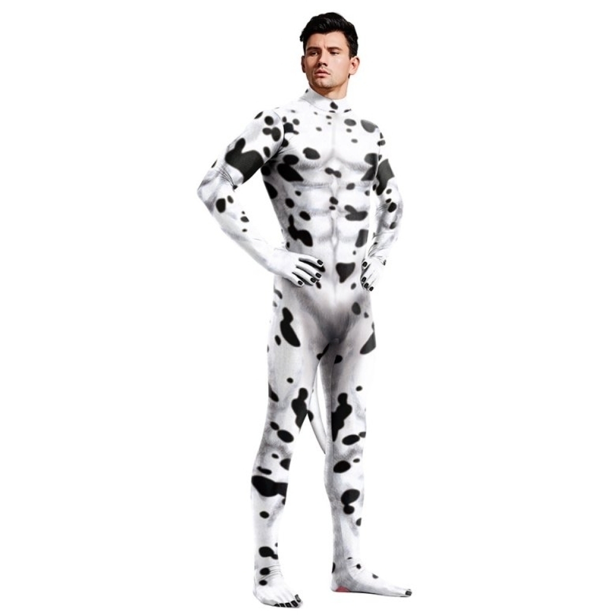 combinaison cosplay chien dalmatien noir blanc 1