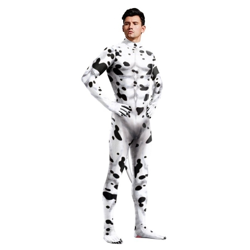combinaison cosplay chien dalmatien noir blanc 1