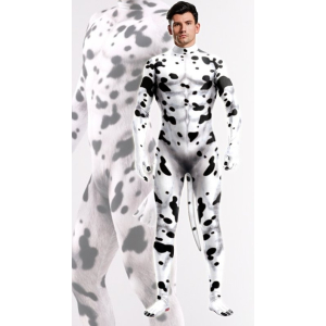 combinaison cosplay chien dalmatien noir blanc