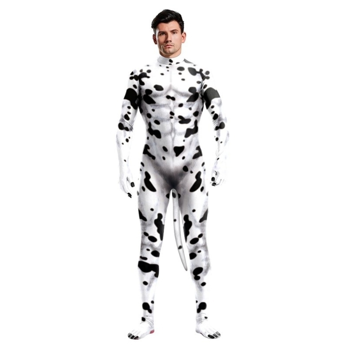 combinaison cosplay chien dalmatien noir blanc 4