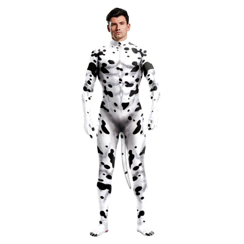 combinaison cosplay chien dalmatien noir blanc 4